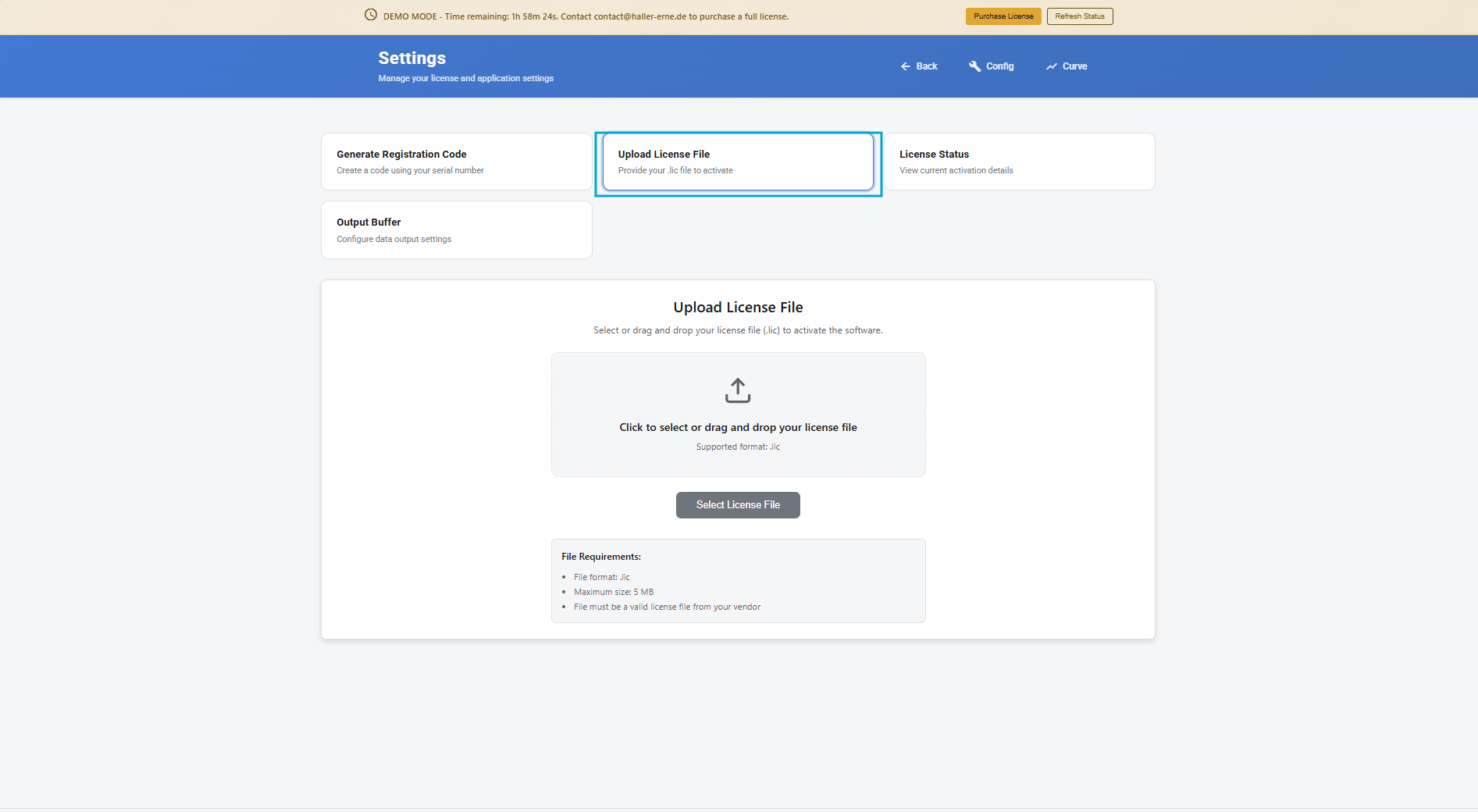 Licensing Upload